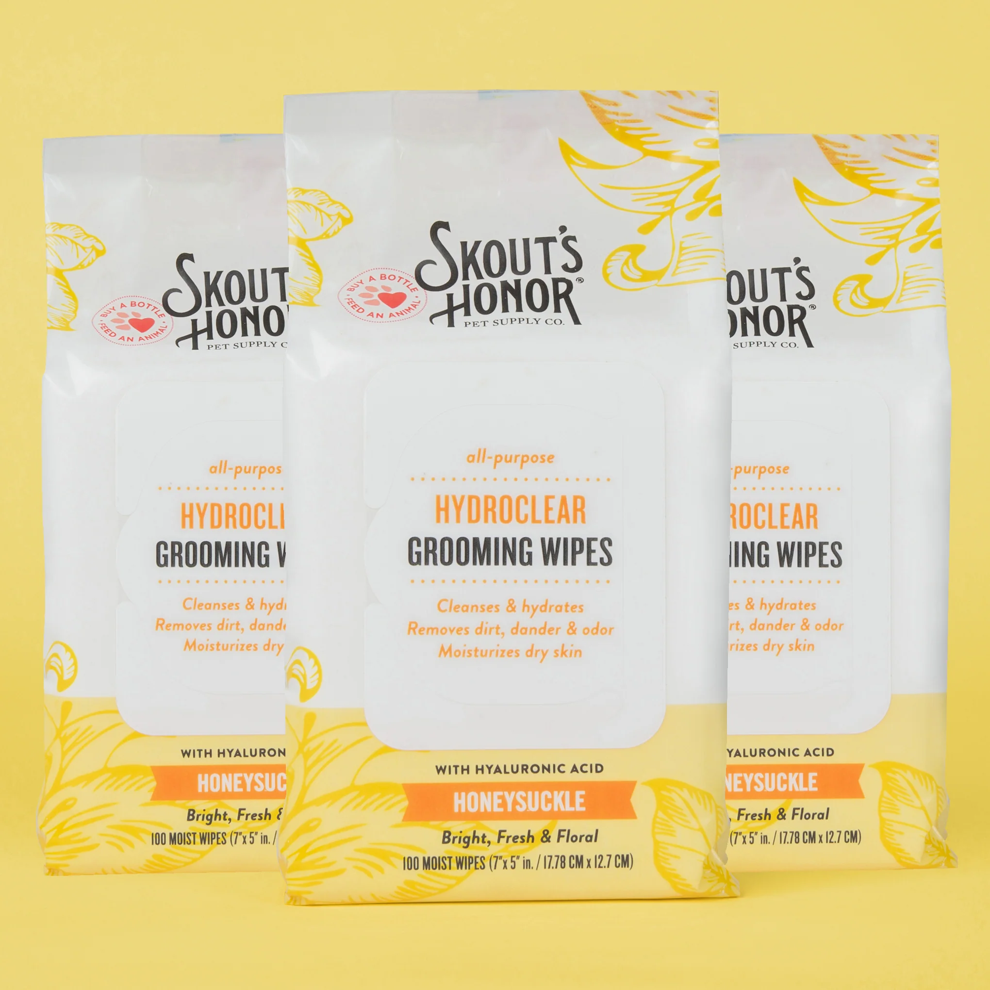 NEW HydroClear™ Grooming Wipes Honeysuckle
